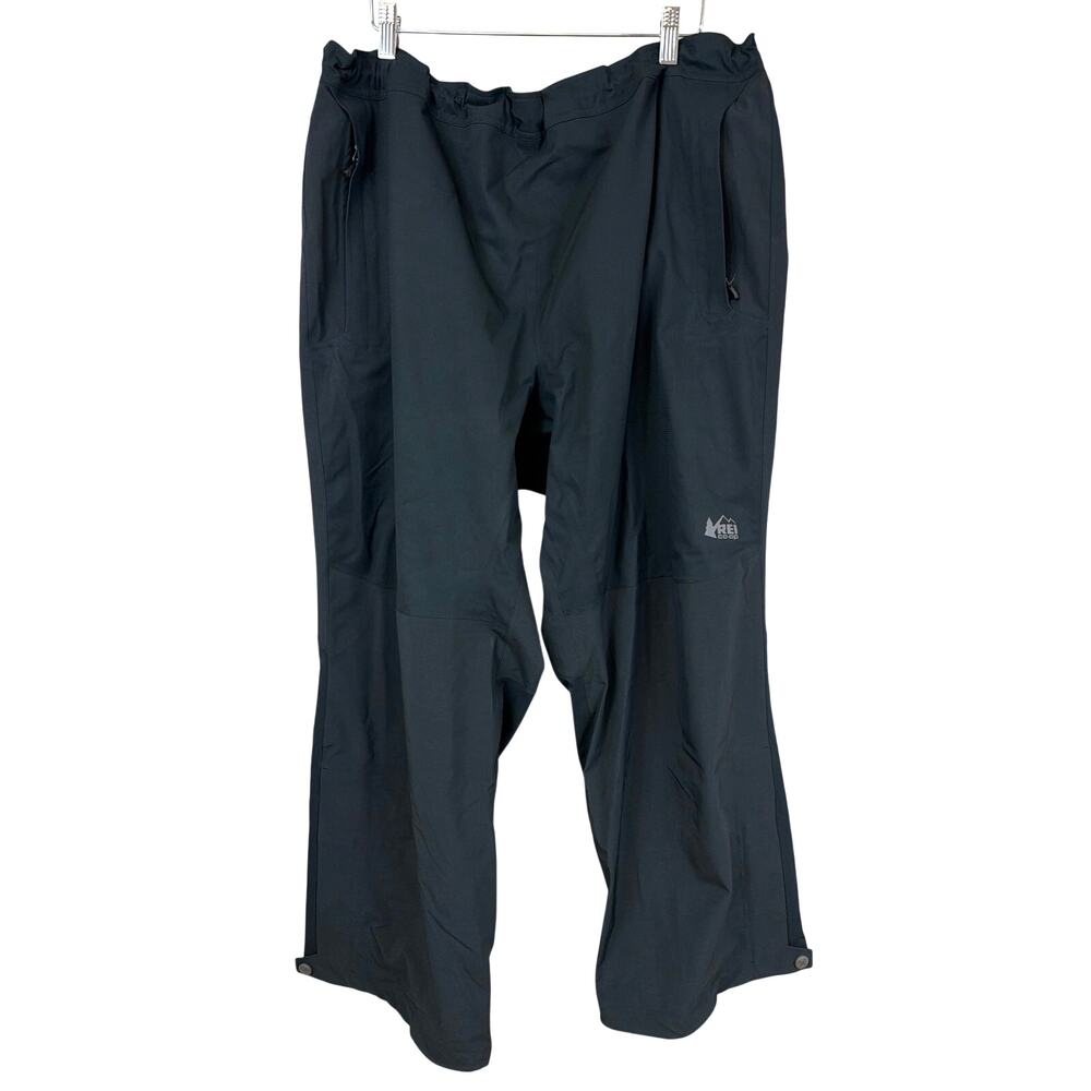 NWT REI Co Op Black Talusphere Rain Pants Flexible Zip Leg Size 2X